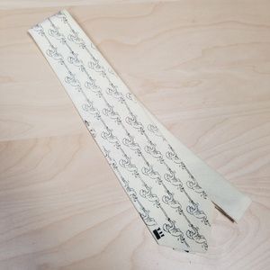 vintage Novelty Tie Nude White Cotton Blend